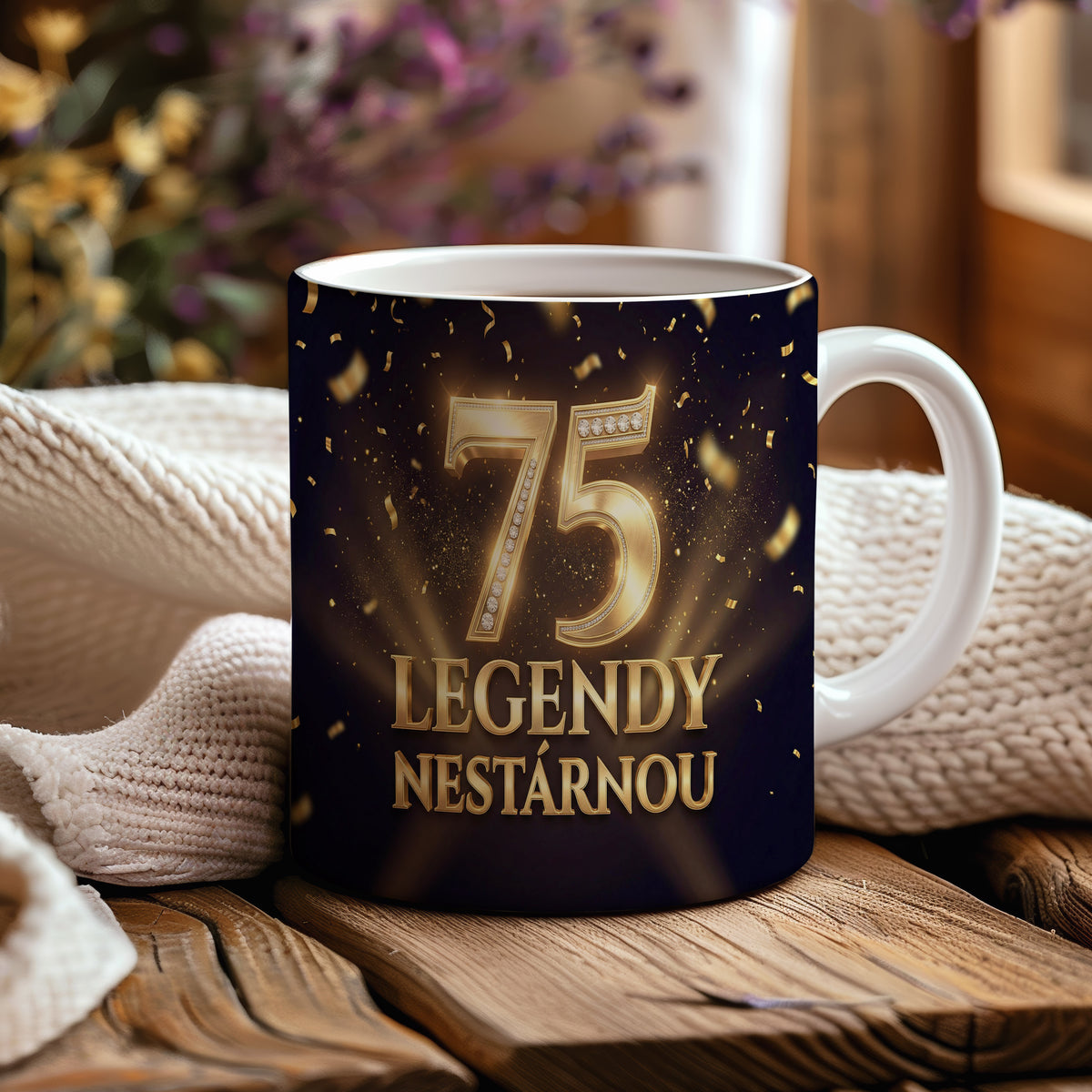 Narozeninový hrnek 75 let – LEGENDY NESTÁRNOU