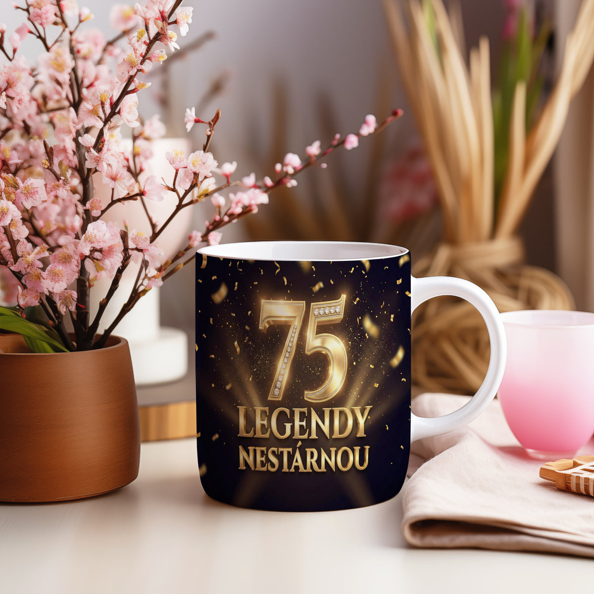 Narozeninový hrnek 75 let – LEGENDY NESTÁRNOU