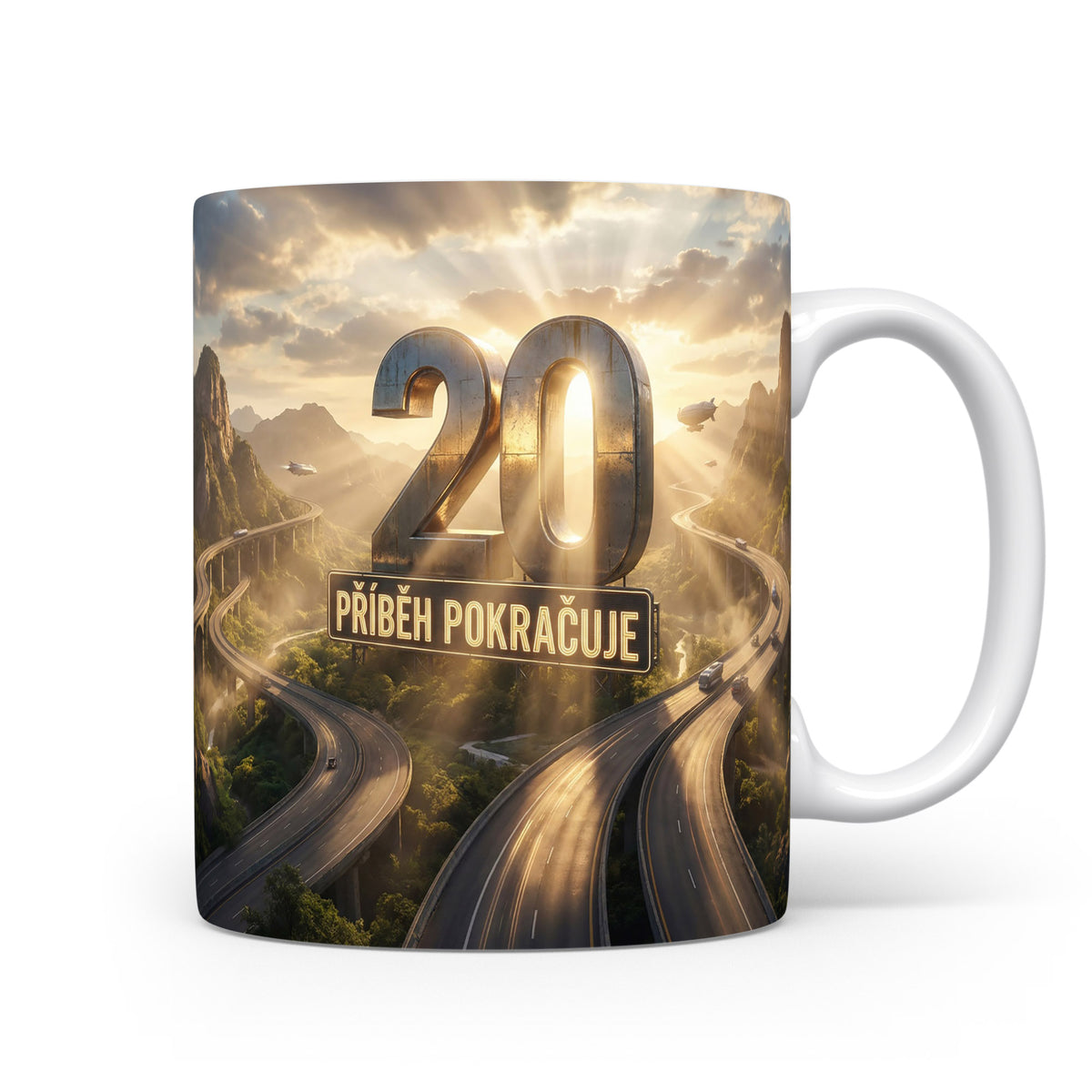 Hrnček s nápisem 20 PŘÍBĚH POKRAČUJE