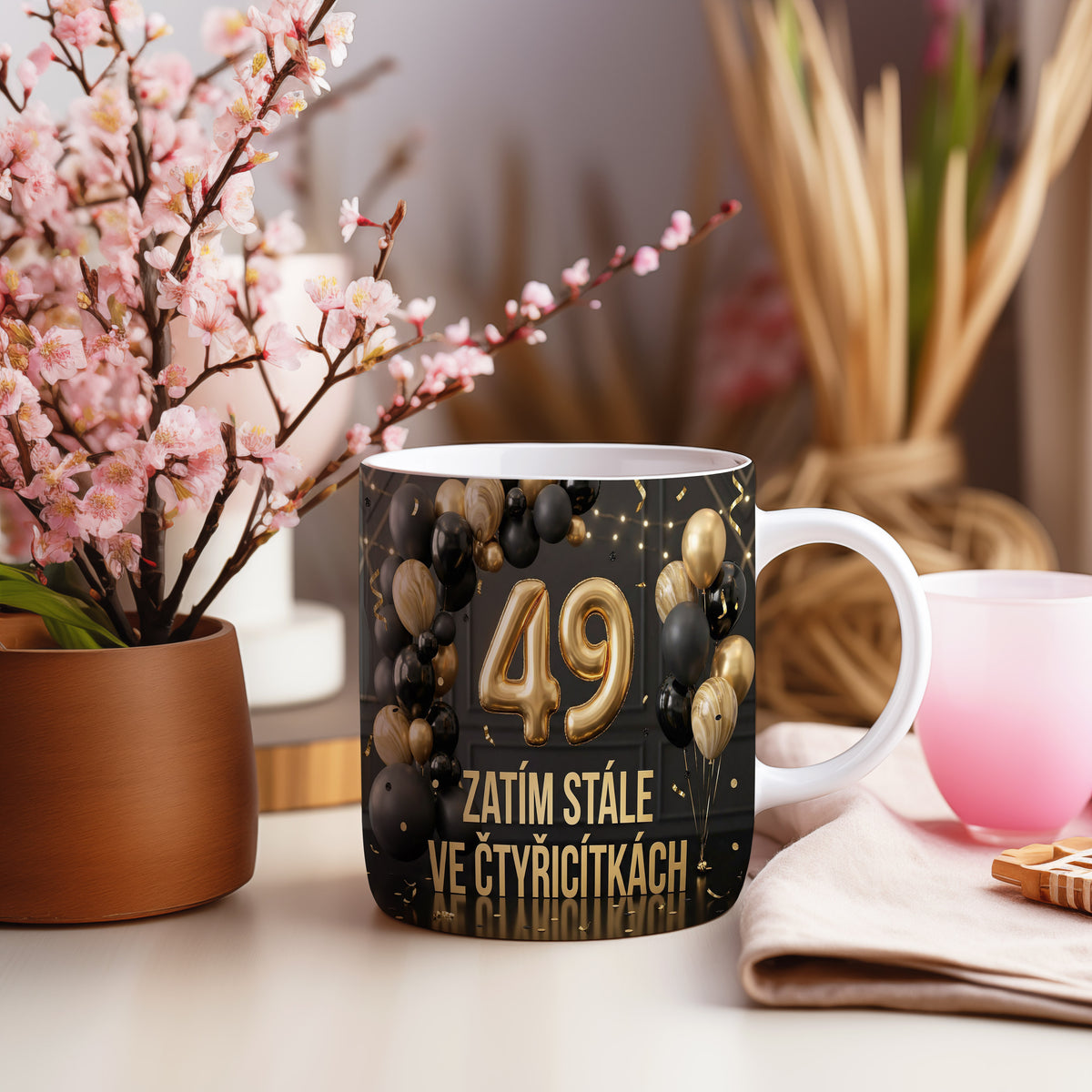 Narozeninový hrnek 49 let – ZATÍM STÁLE VE ČTYŘICÍTÁCH