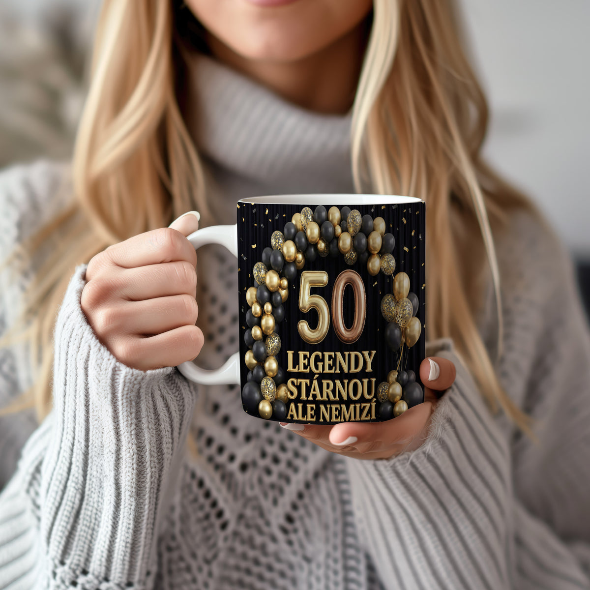 Narozeninový hrnek 50 let – LEGENDY STÁRNOU ALE NEMIZÍ