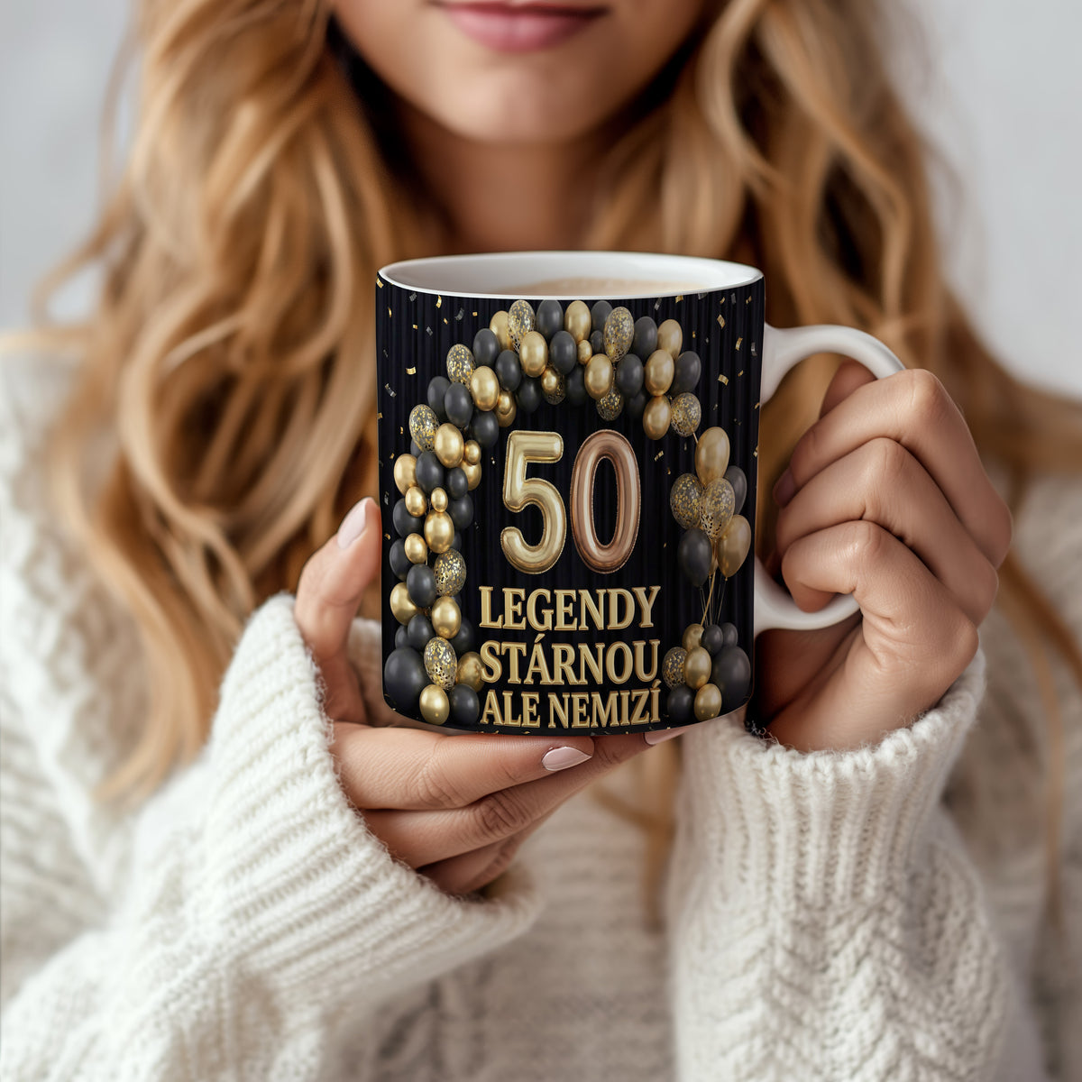 Narozeninový hrnek 50 let – LEGENDY STÁRNOU ALE NEMIZÍ