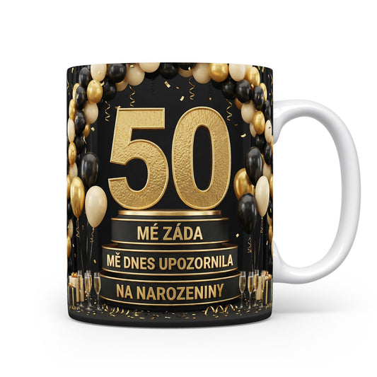 Narozeninový hrnek s číslem 50