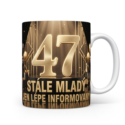 Narozeninový hrnek s věkem 47