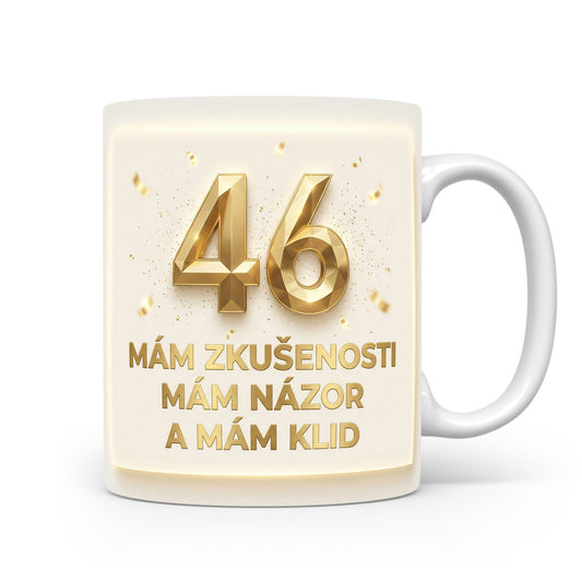 Hrnček s nápisem k 46. narozeninám