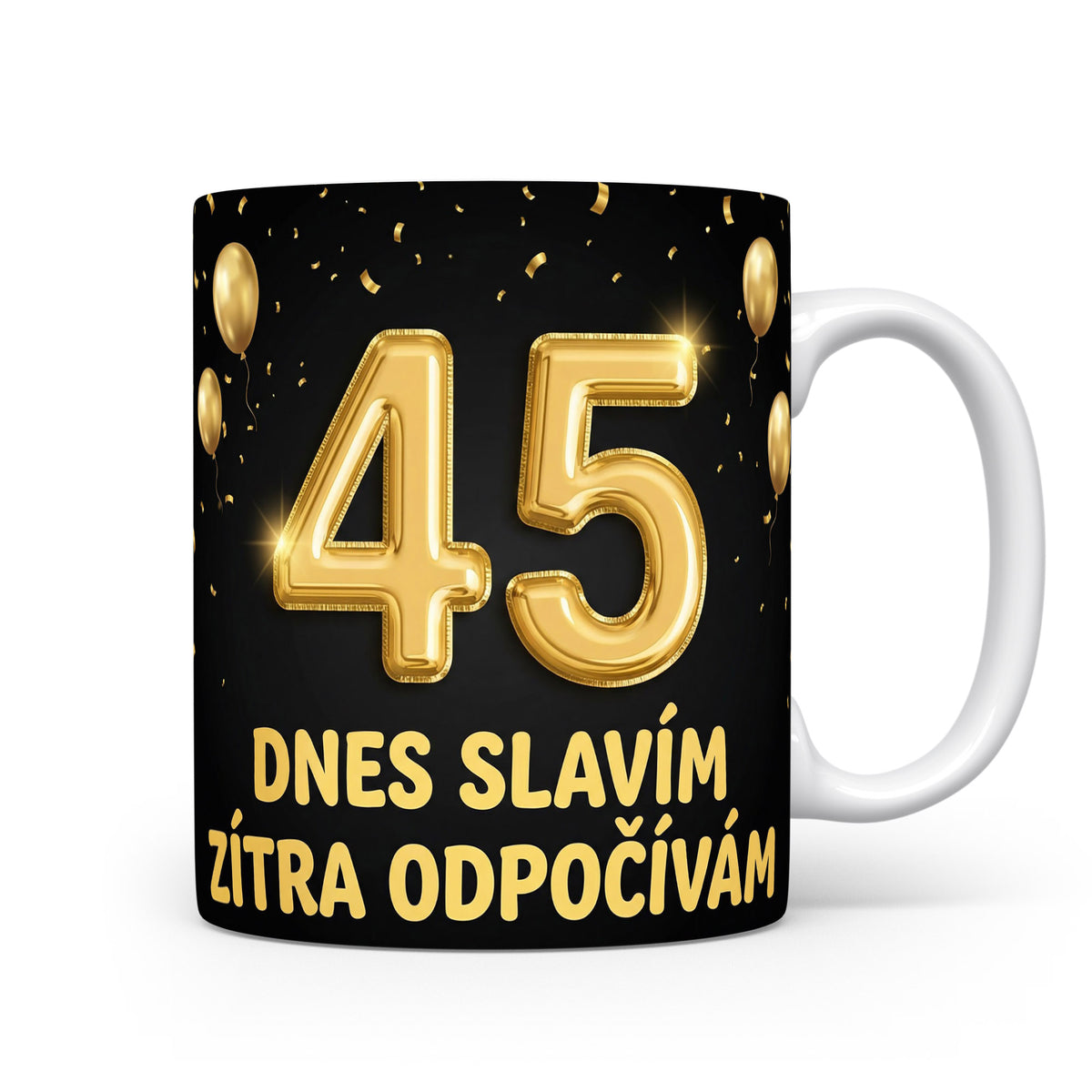 Narozeninový hrnek s číslem 45
