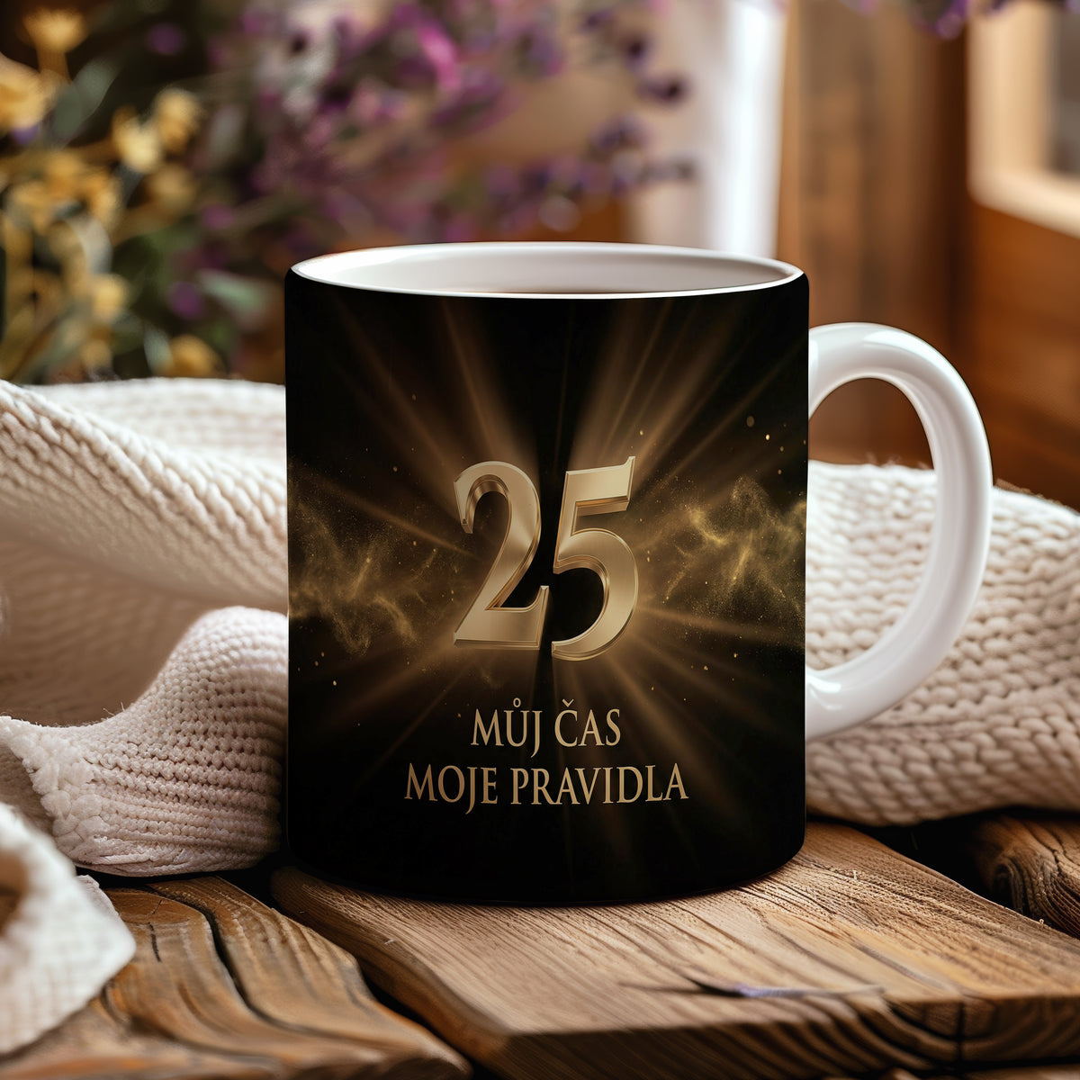 Narozeninový hrnek 25 let – MŮJ ČAS MOJE PRAVIDLA