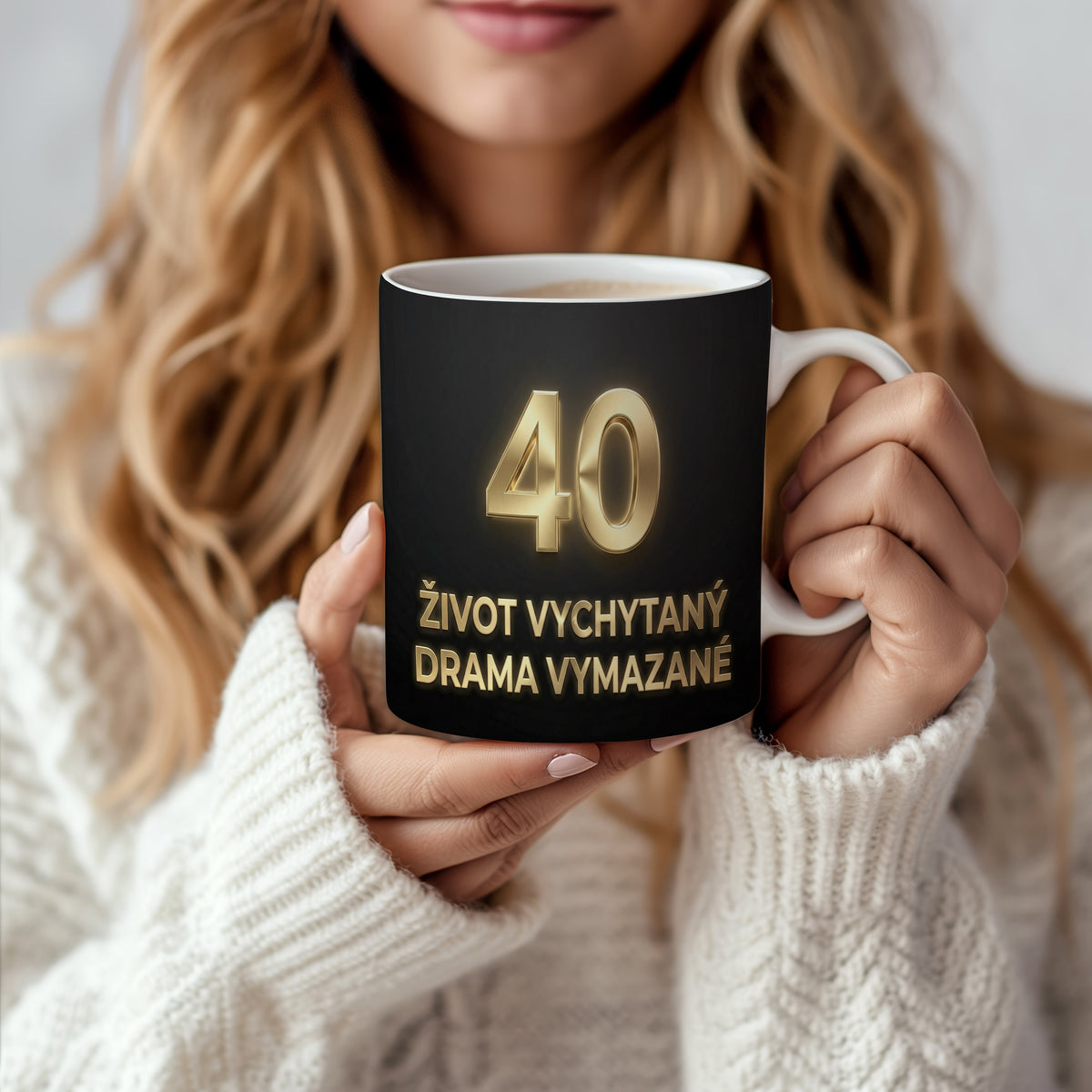 Narozeninový hrnek 40 let – ŽIVOT VYCHYTANÝ DRAMA VYMAZANÉ