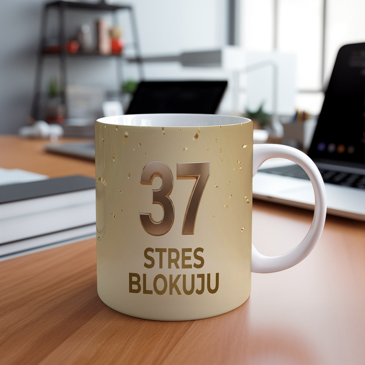 Narozeninový hrnek 37 let – STRES BLOKUJU