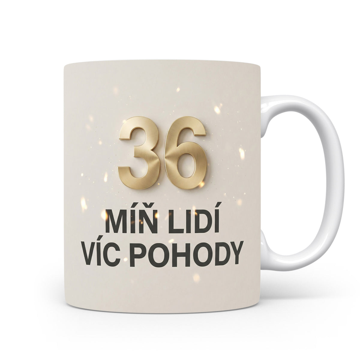 Hrnček s nápisem MÍŇ LIDÍ VÍC POHODY