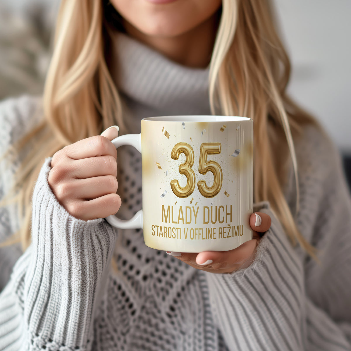 Narozeninový hrnek 35 let – MLADÝ DUCH, STAROSTI V OFFLINE REŽIMU