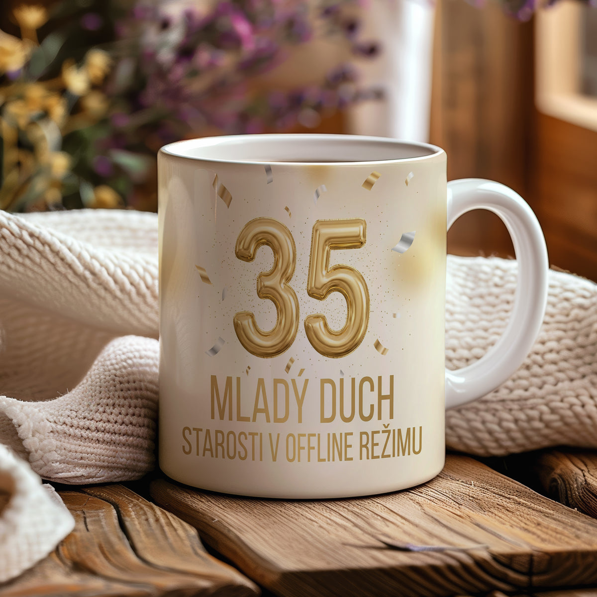Narozeninový hrnek 35 let – MLADÝ DUCH, STAROSTI V OFFLINE REŽIMU