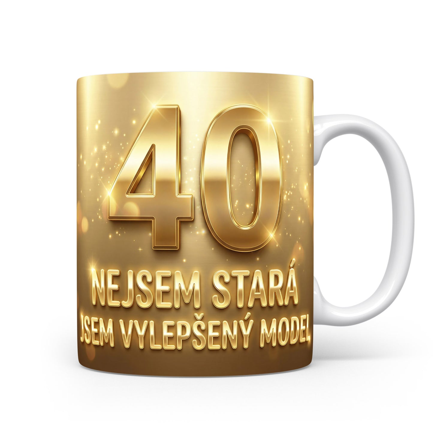 Narozeninový hrnek s číslem 40 a sloganem