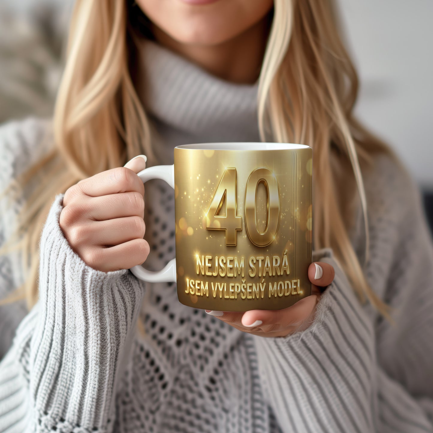 Narozeninový hrnek 40 let – NEJSEM STARÁ JSEM VYLEPŠENÝ MODEL