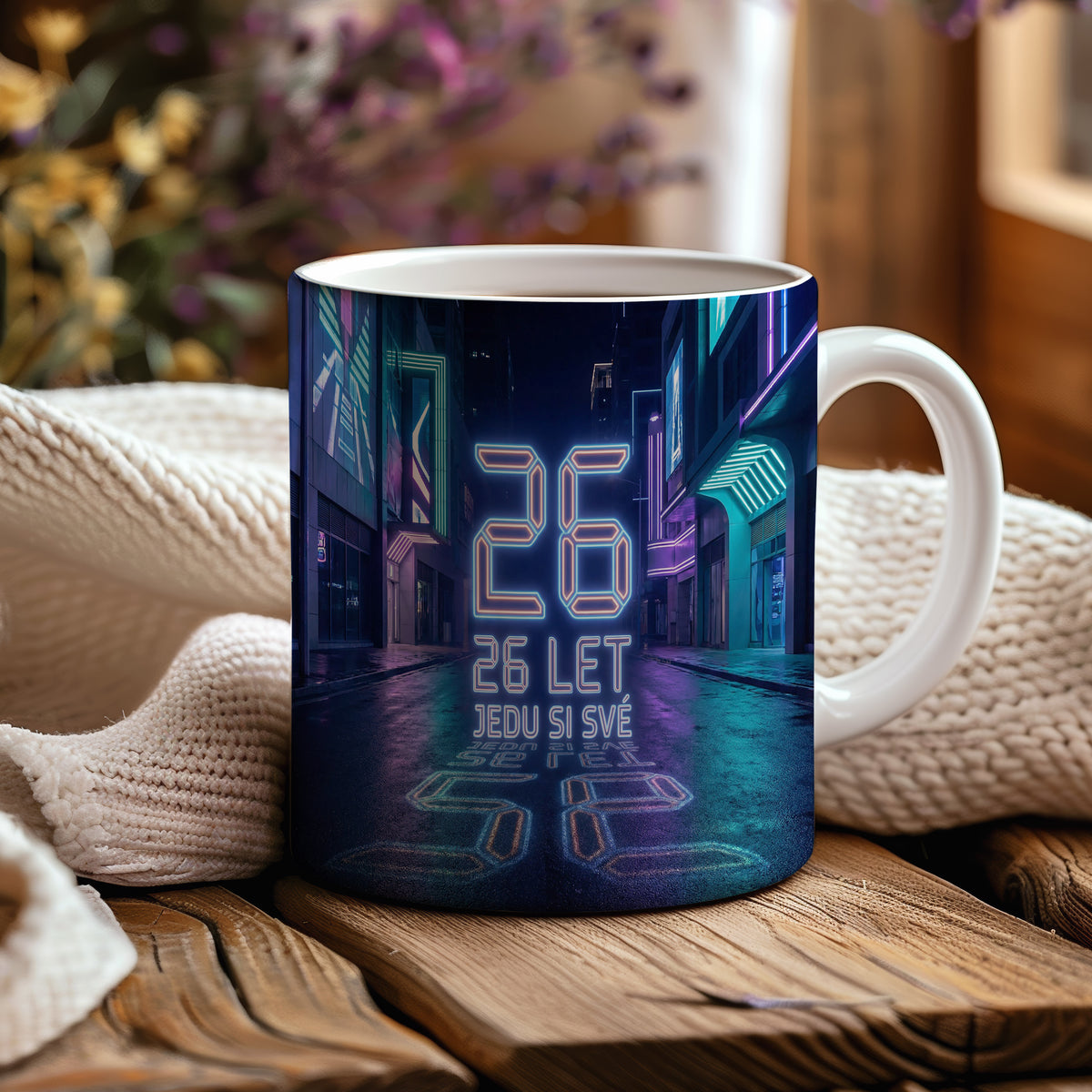 Narozeninový hrnek 26 let – 26 LET JEDU SI SVÉ