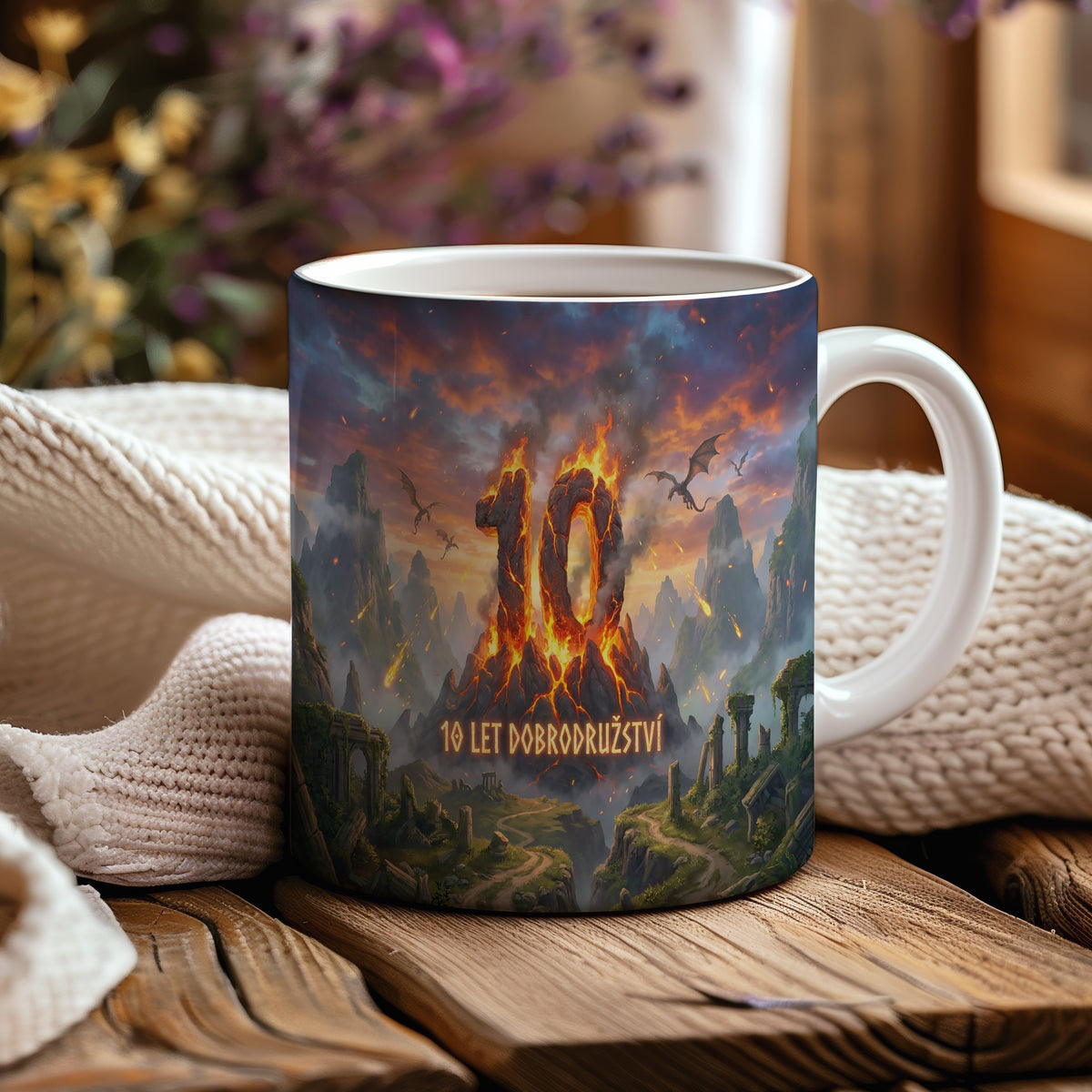 Narozeninový hrnek 10 let – 10 LET DOBRODRUŽSTVÍ