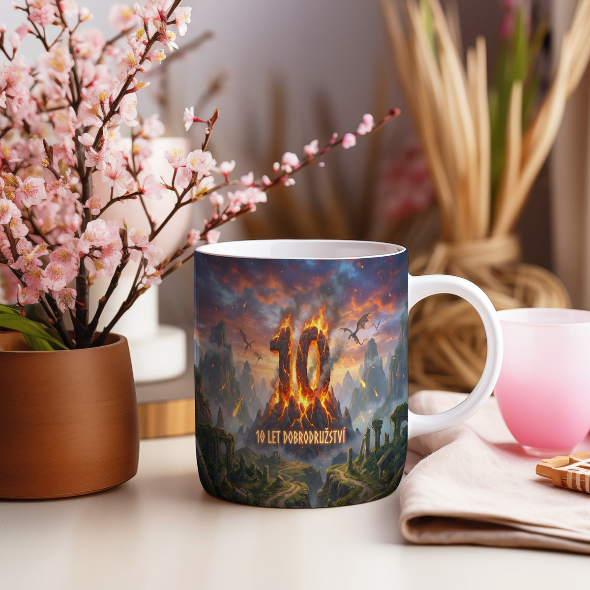 Narozeninový hrnek 10 let – 10 LET DOBRODRUŽSTVÍ