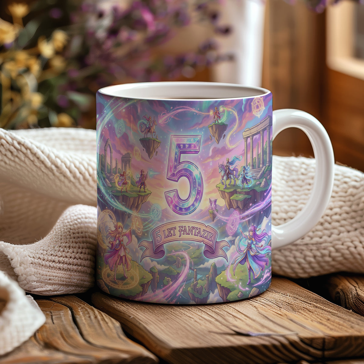 Narozeninový hrnek 5 let – 5 LET FANTAZIE