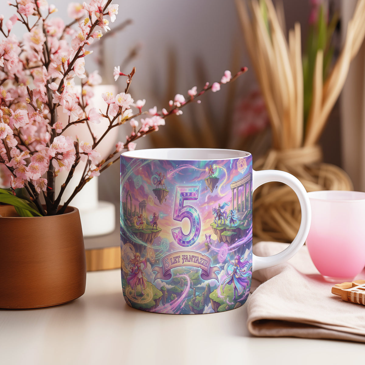 Narozeninový hrnek 5 let – 5 LET FANTAZIE