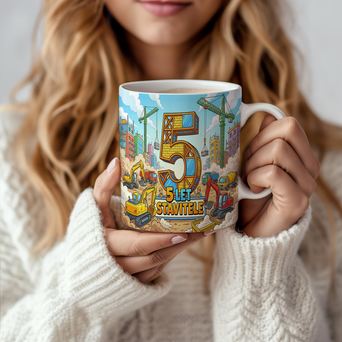 Narozeninový hrnek 5 let – 5 LET STAVITELE