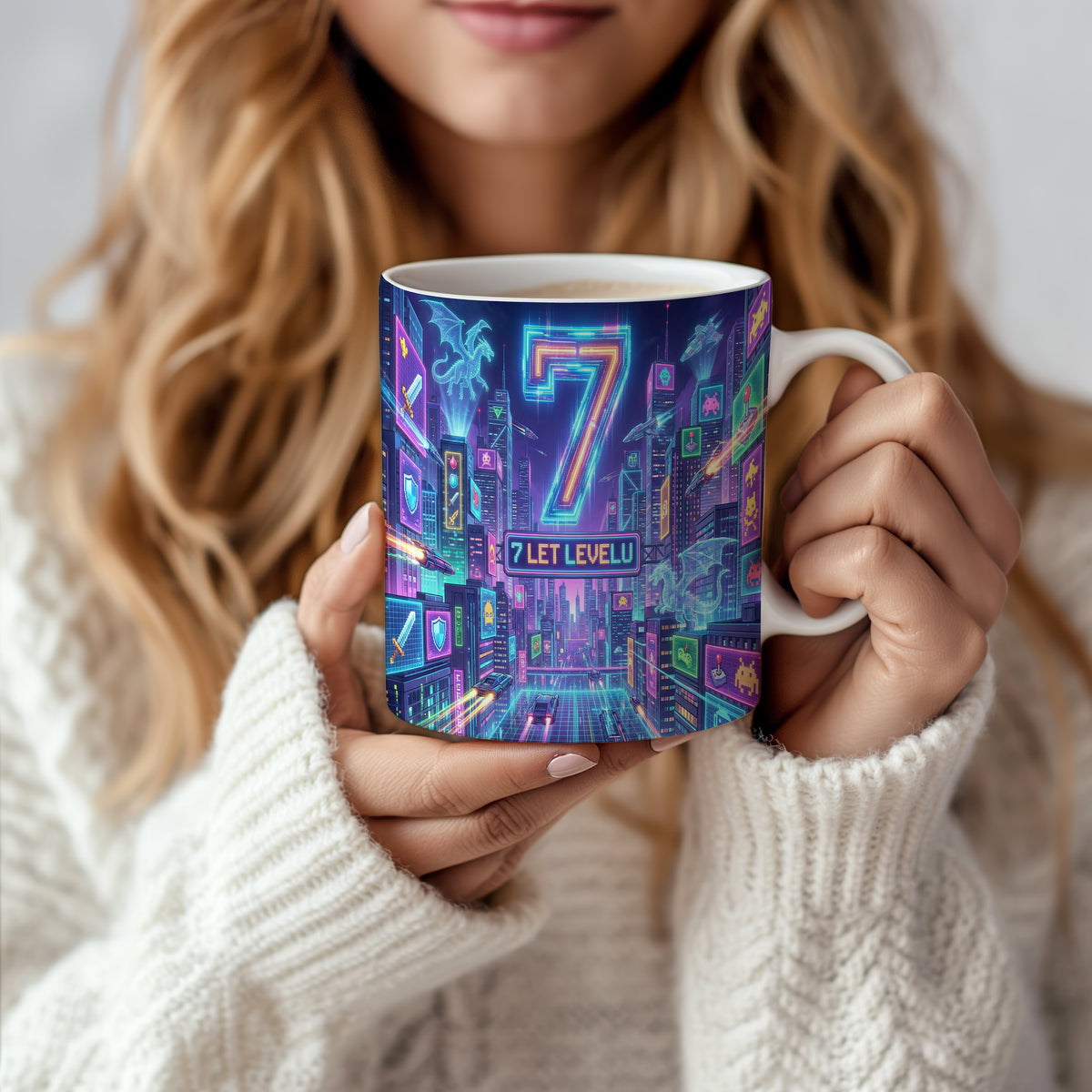 Narozeninový hrnek 7 let – 7 LET LEVELU