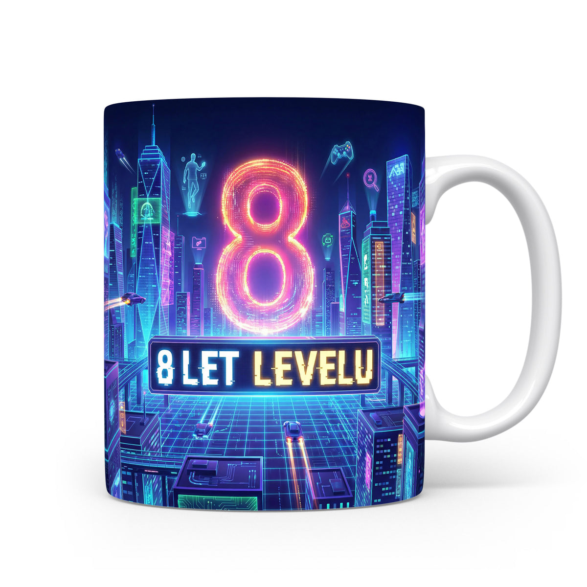 Hrnček s nápisem 8 LET LEVELU