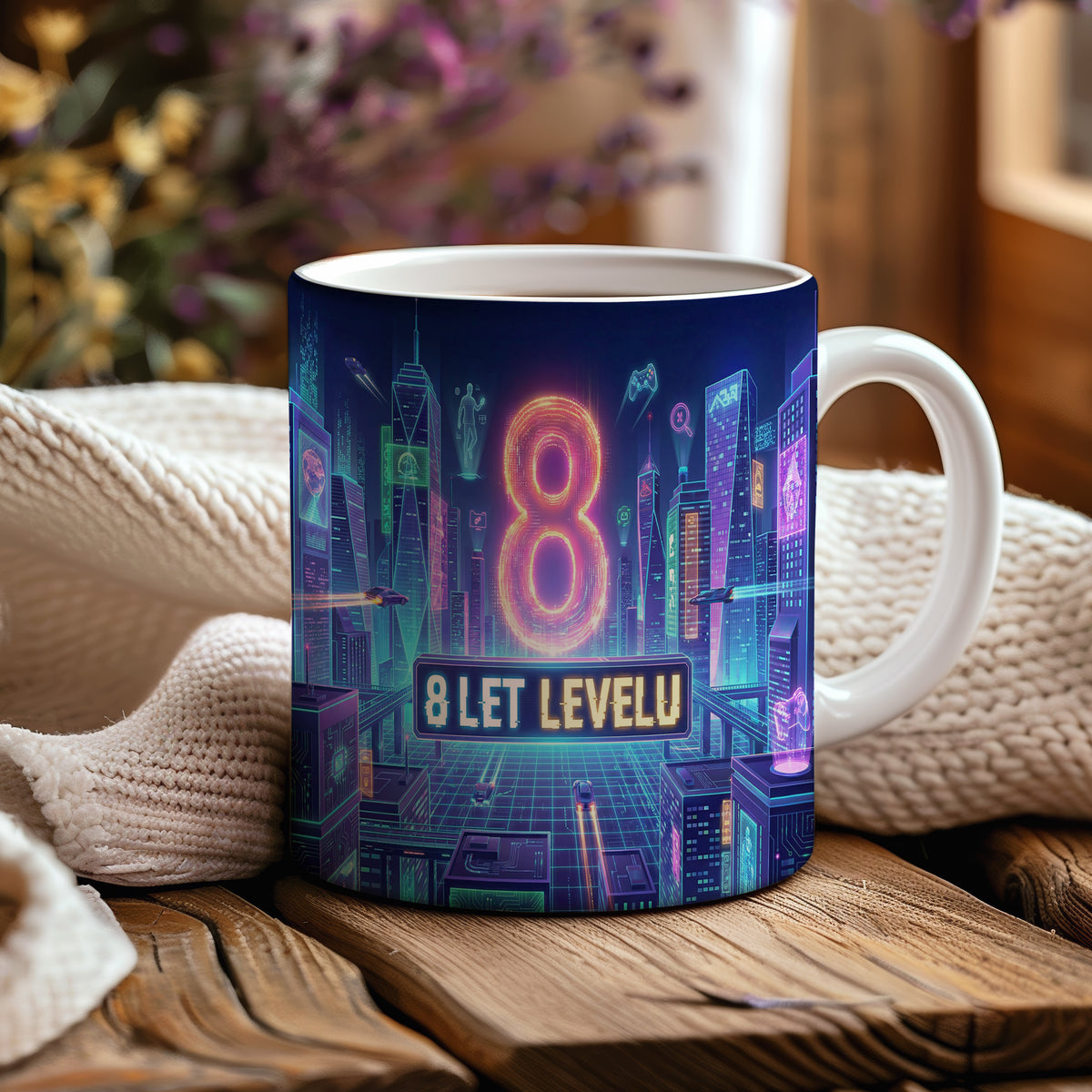 Narozeninový hrnek 8 let – 8 LET LEVELU