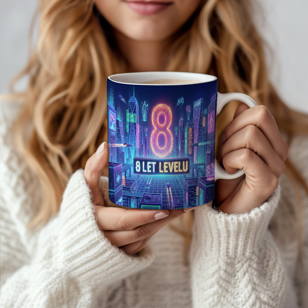 Narozeninový hrnek 8 let – 8 LET LEVELU