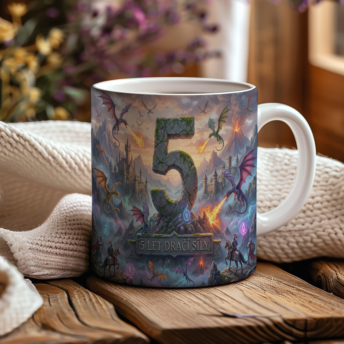 Narozeninový hrnek 5 let – 5 LET DRAČÍ SÍLY