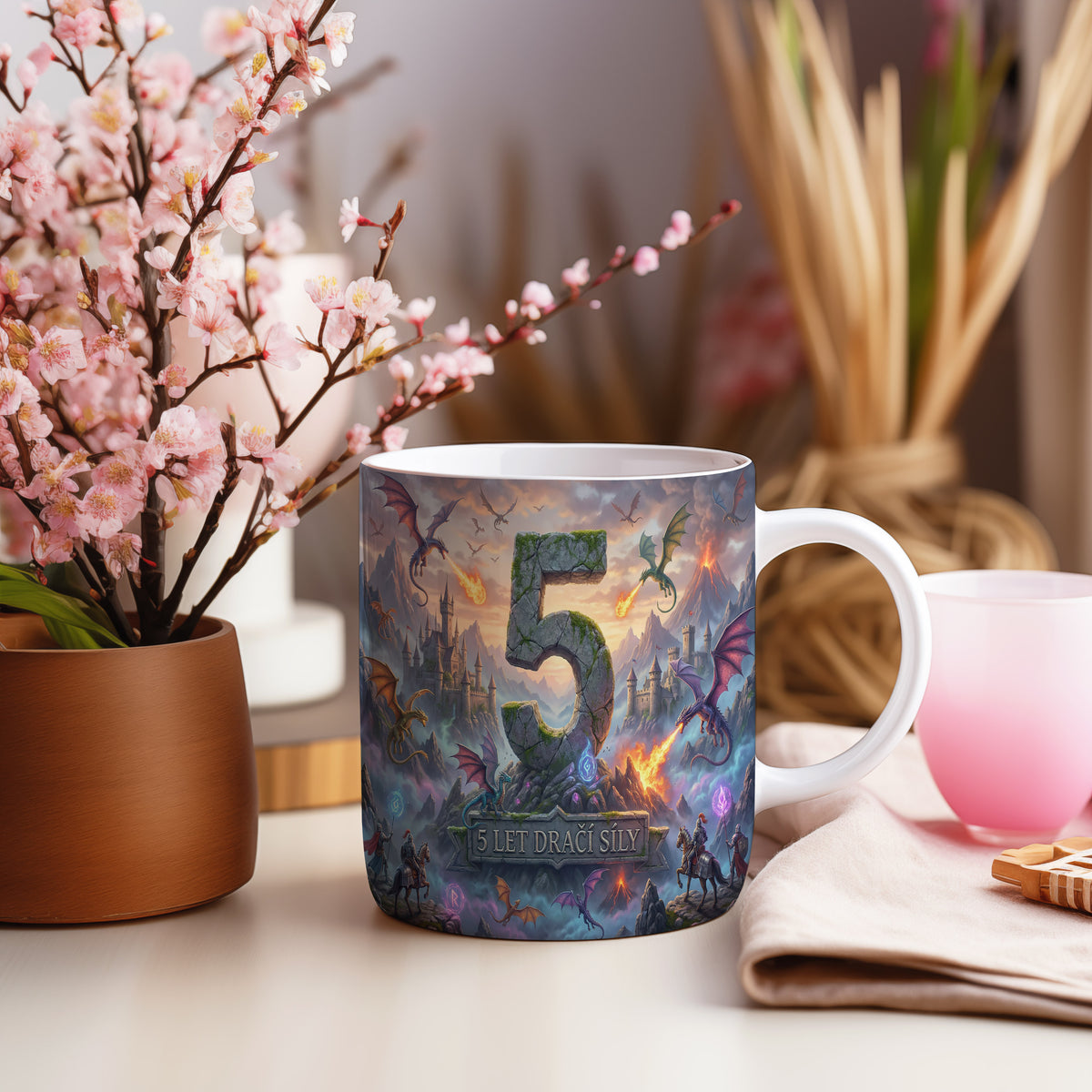 Narozeninový hrnek 5 let – 5 LET DRAČÍ SÍLY