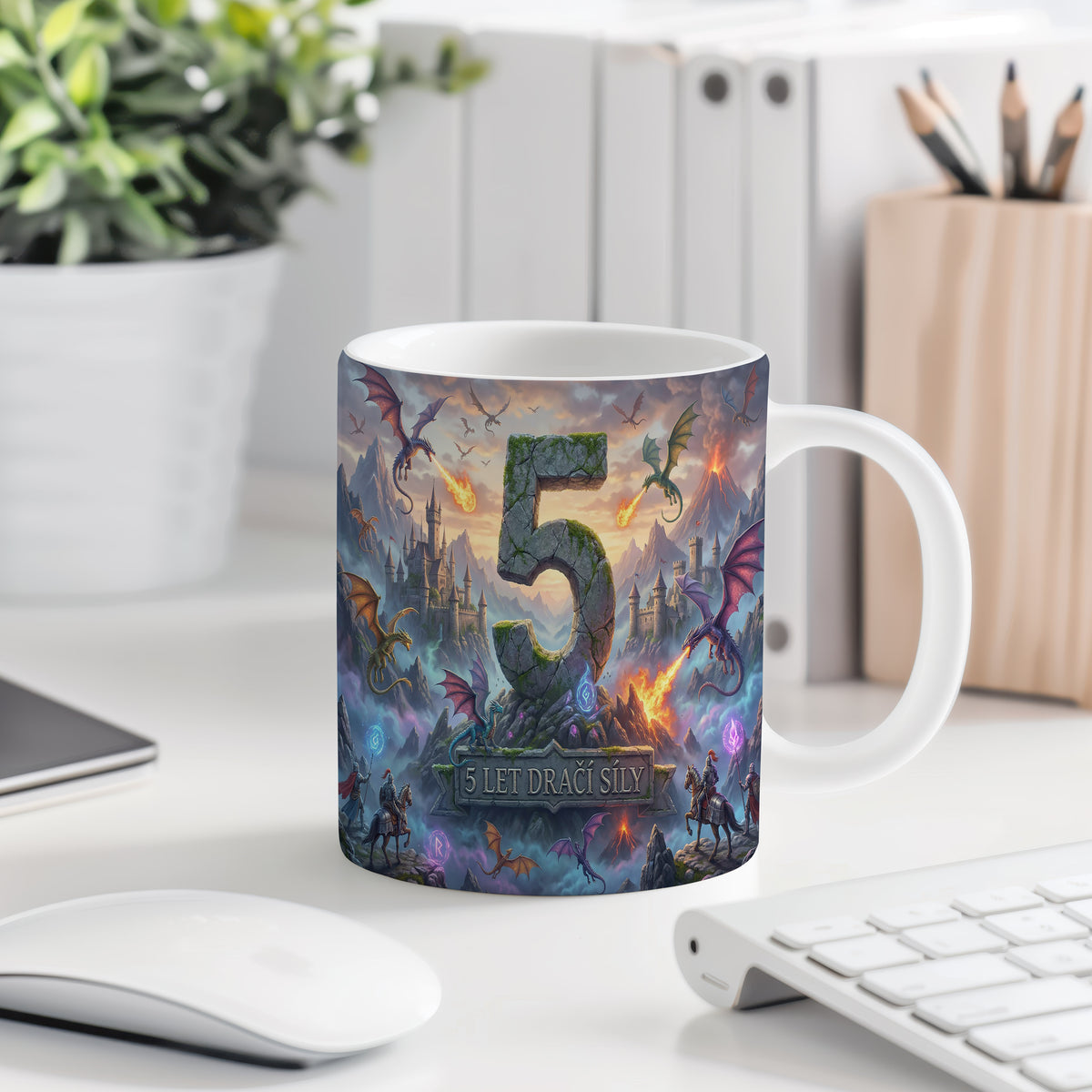 Narozeninový hrnek 5 let – 5 LET DRAČÍ SÍLY