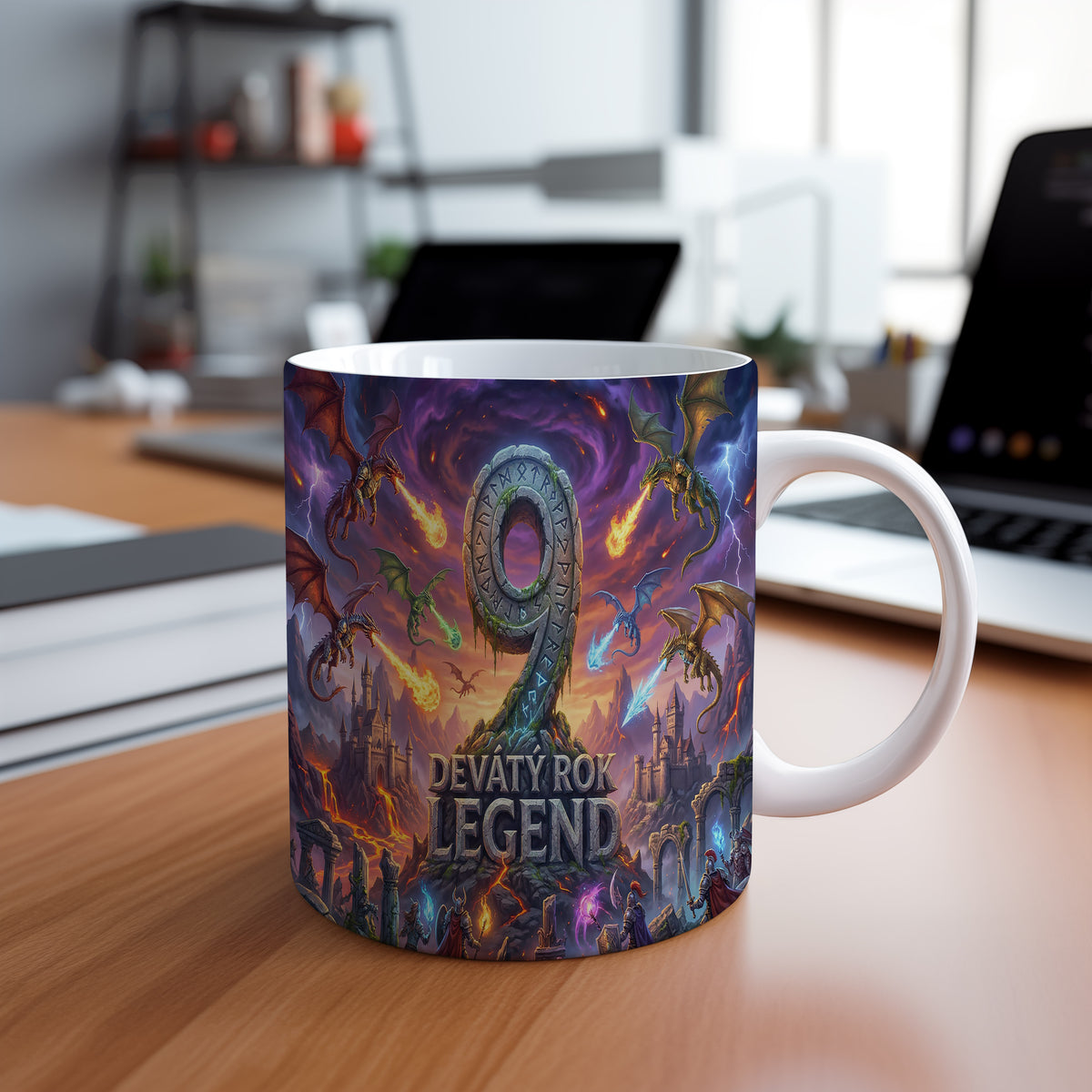 Narozeninový hrnek 9 let – DEVÁTÝ ROK LEGEND