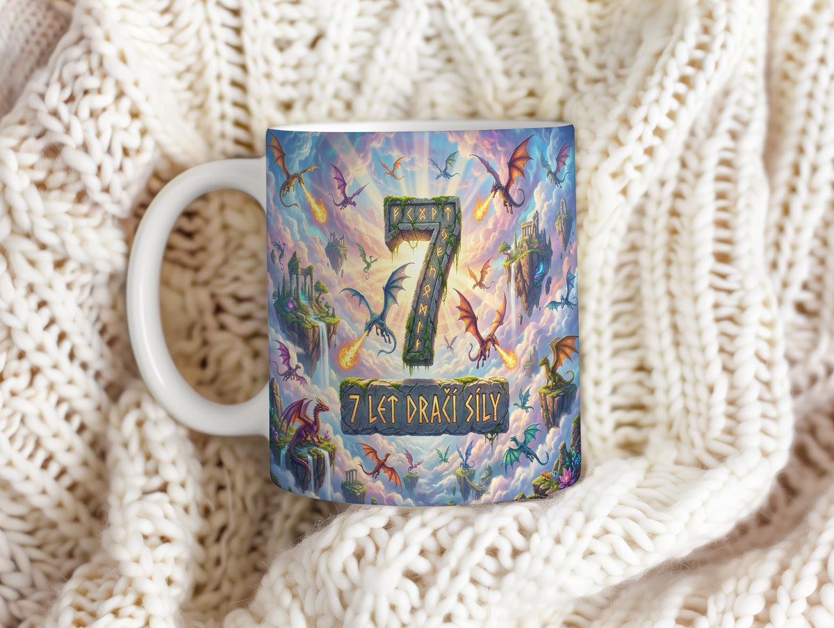 Narozeninový hrnek 7 let – 7 LET DRAČÍ SÍLY