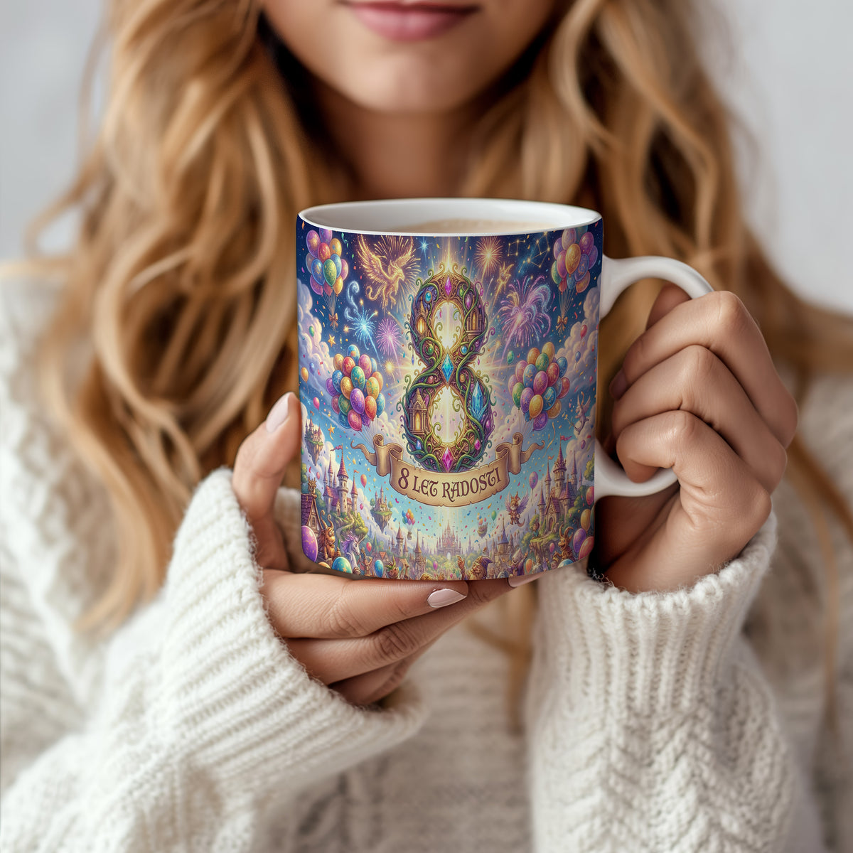 Narozeninový hrnek 8 let – 8 LET RADOSTI