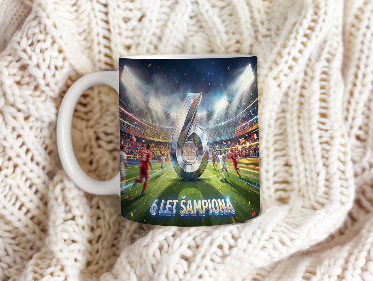 Narozeninový hrnek 6 let – 6 LET ŠAMPIONA