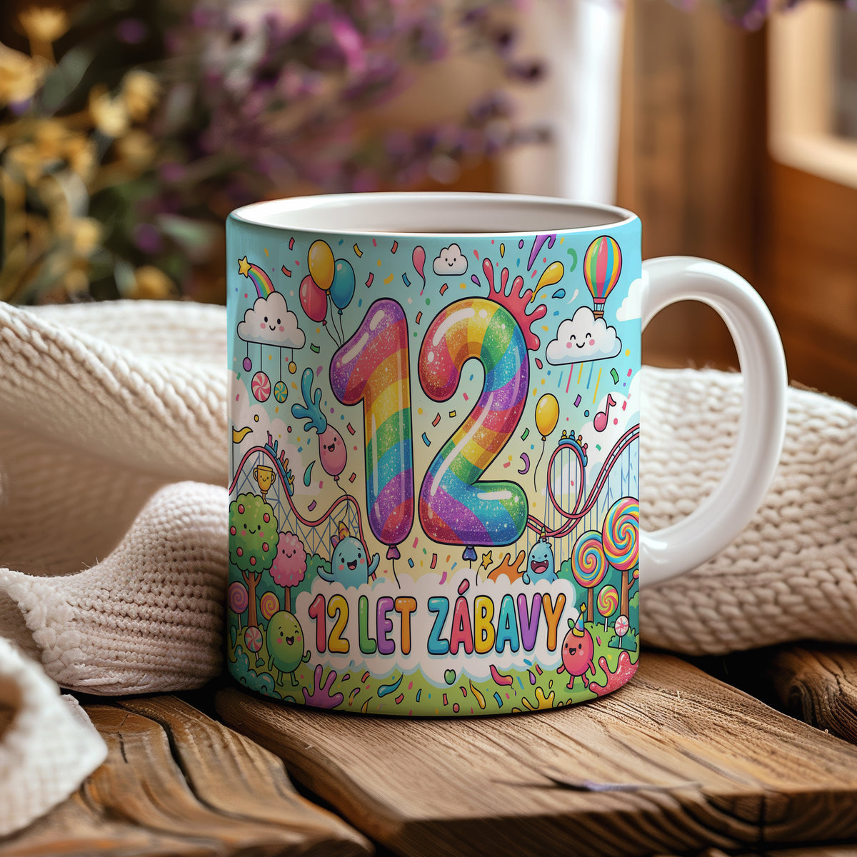 Narozeninový hrnek 12 let – 12 LET ZÁBAVY