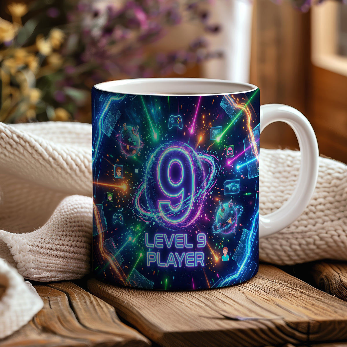 Narozeninový hrnek 9 let – LEVEL 9 PLAYER