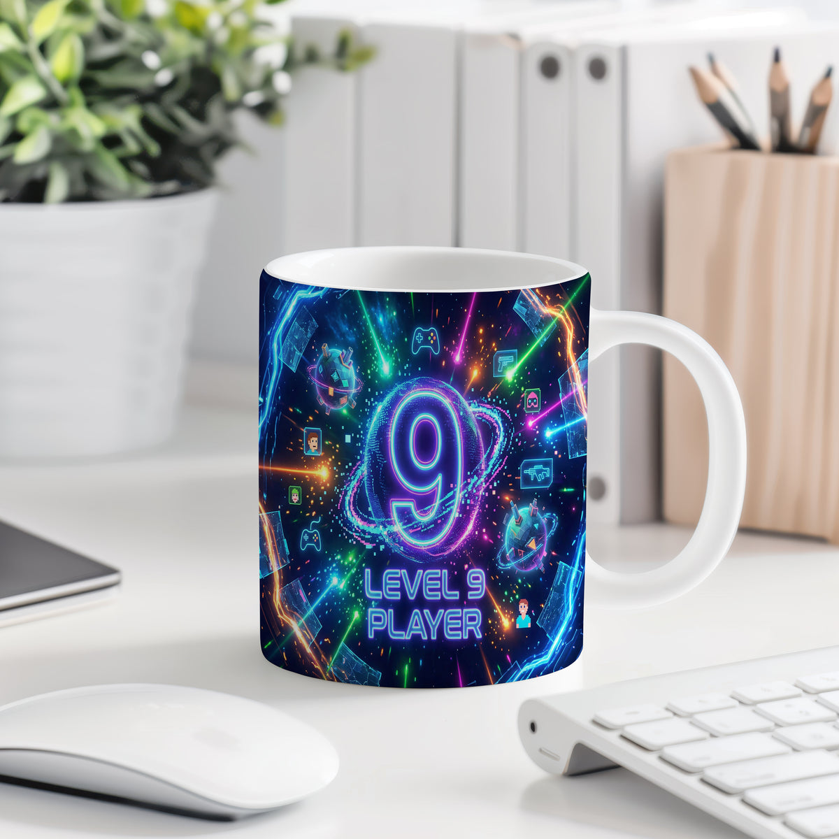 Narozeninový hrnek 9 let – LEVEL 9 PLAYER