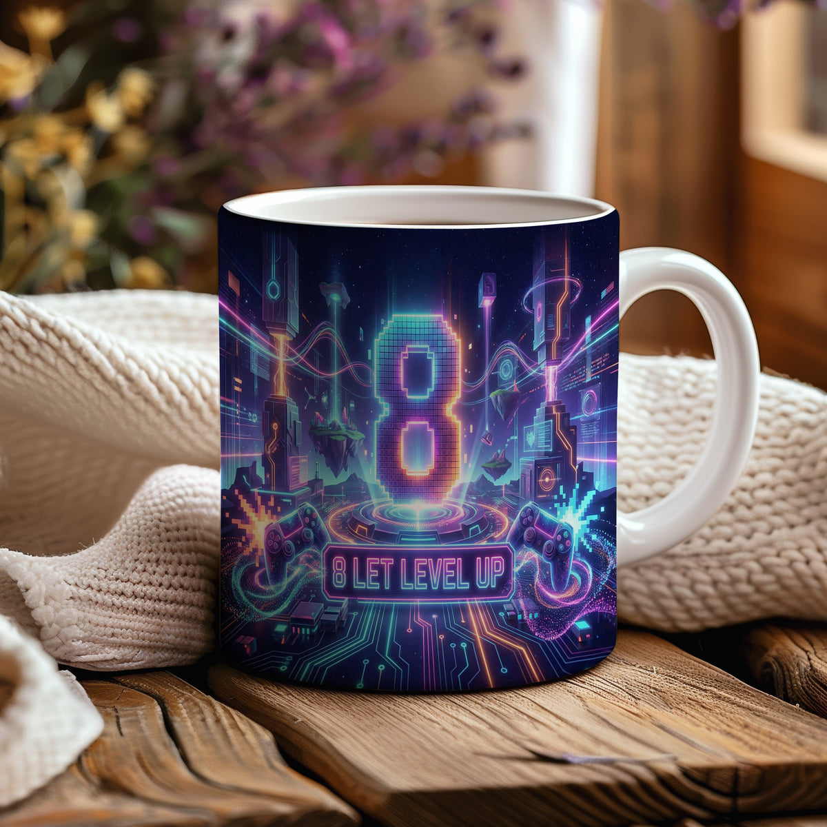 Narozeninový hrnek 8 let – 8 LET LEVEL UP