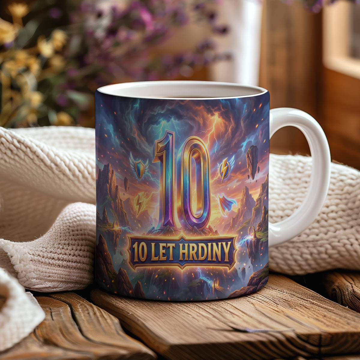 Narozeninový hrnek 10 let – 10 LET HRDINY