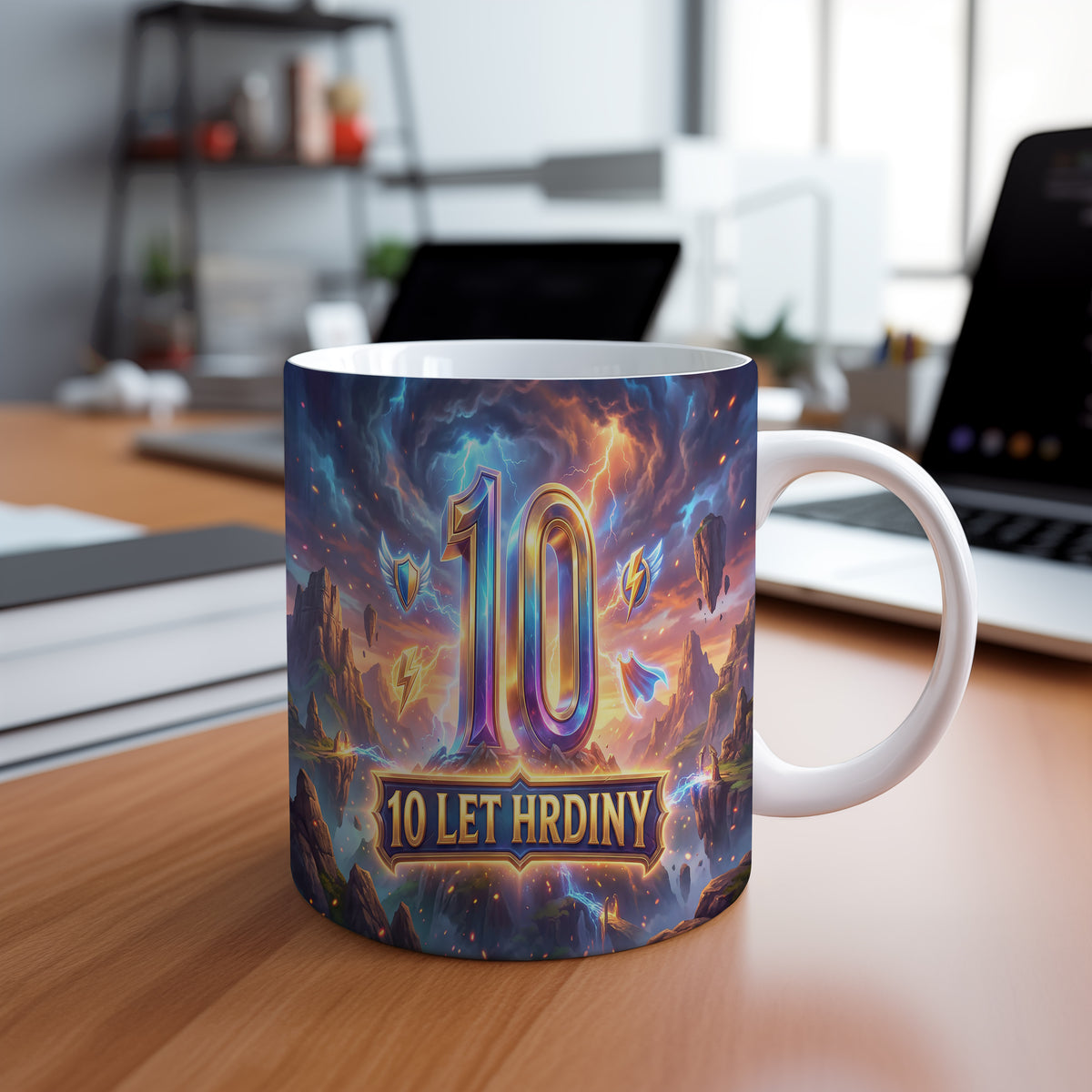 Narozeninový hrnek 10 let – 10 LET HRDINY
