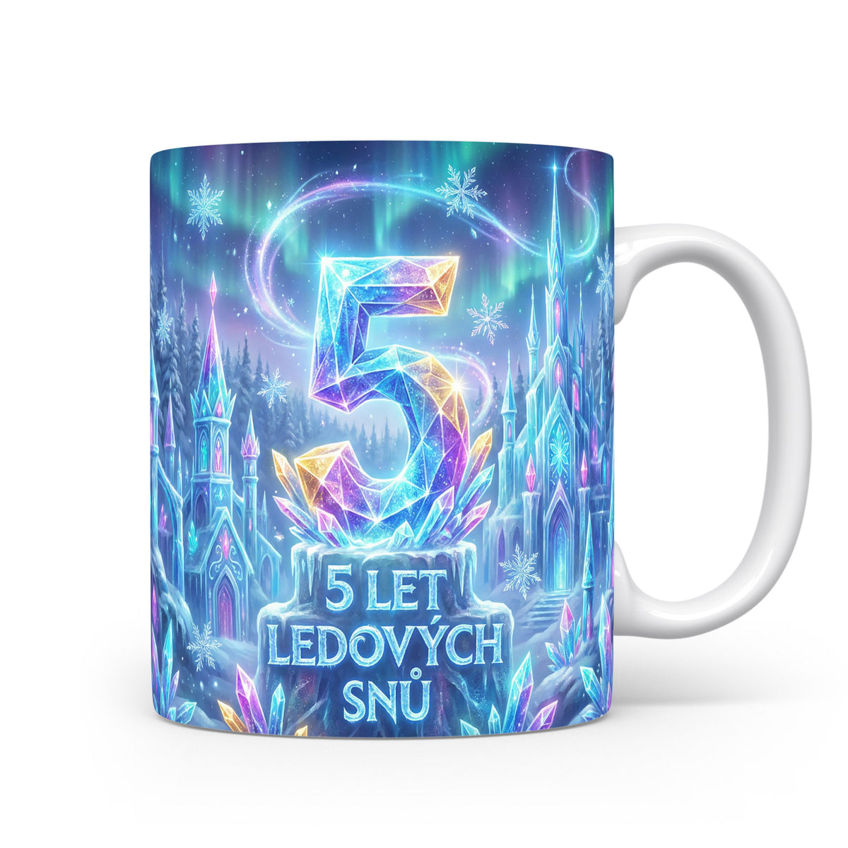 Hrnček s nápisem 5 let ledových snů
