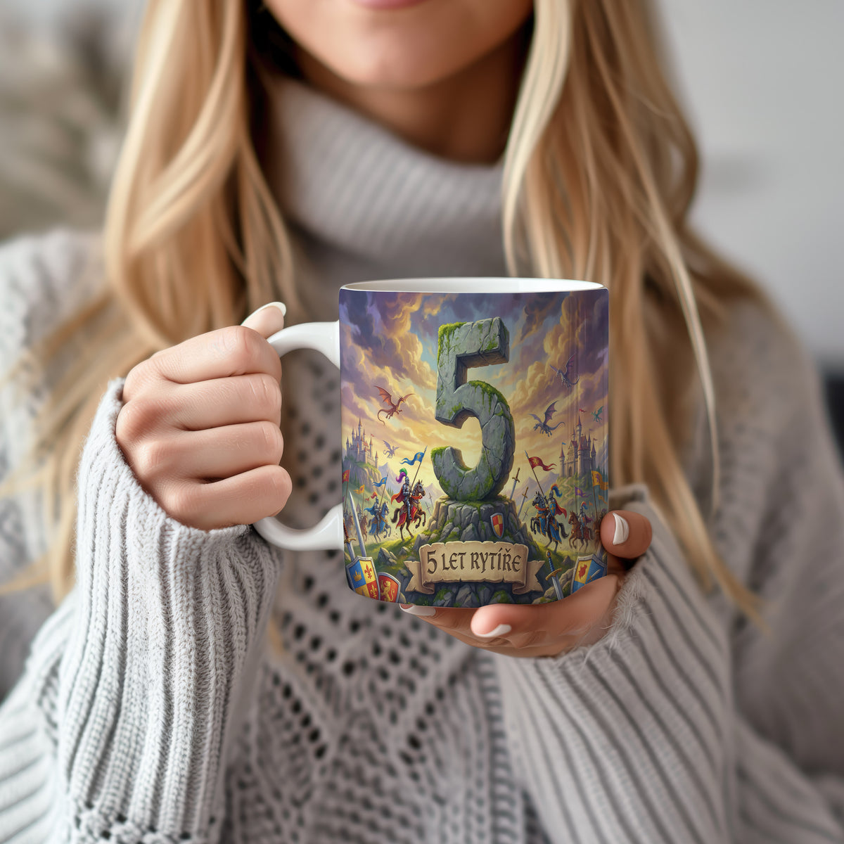 Narozeninový hrnek 5 let – 5 LET RYTÍŘE