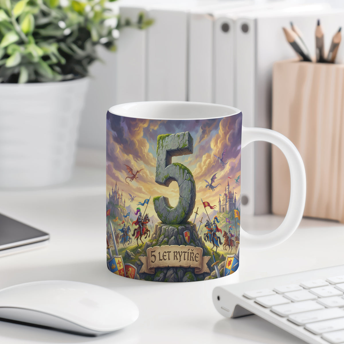 Narozeninový hrnek 5 let – 5 LET RYTÍŘE