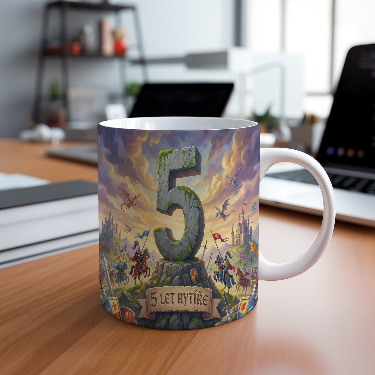 Narozeninový hrnek 5 let – 5 LET RYTÍŘE