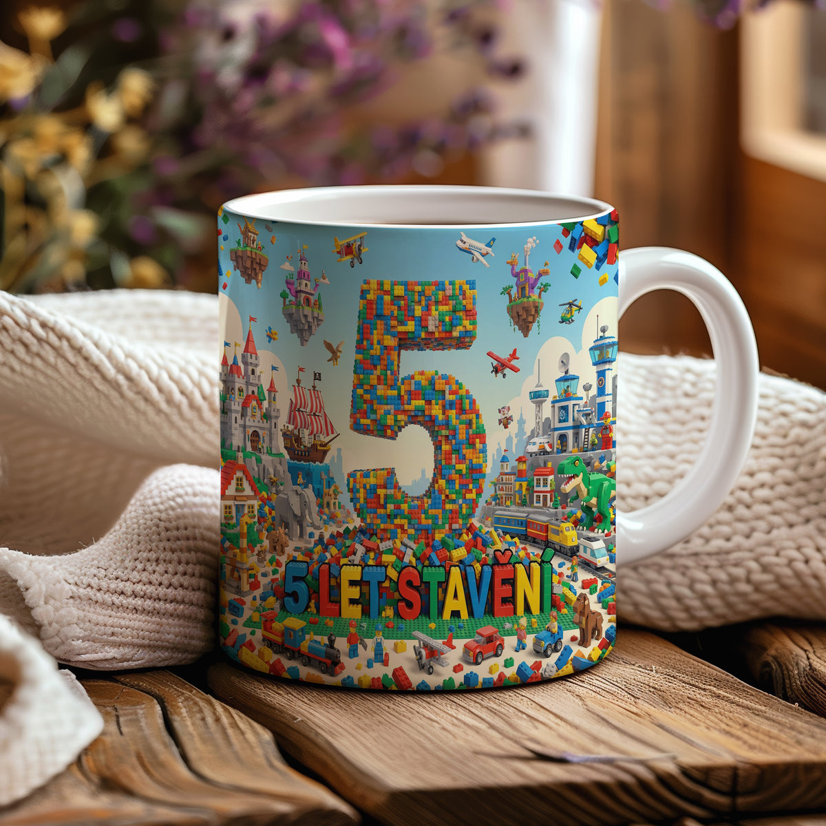 Narozeninový hrnek 5 let – 5 LET STAVĚNÍ