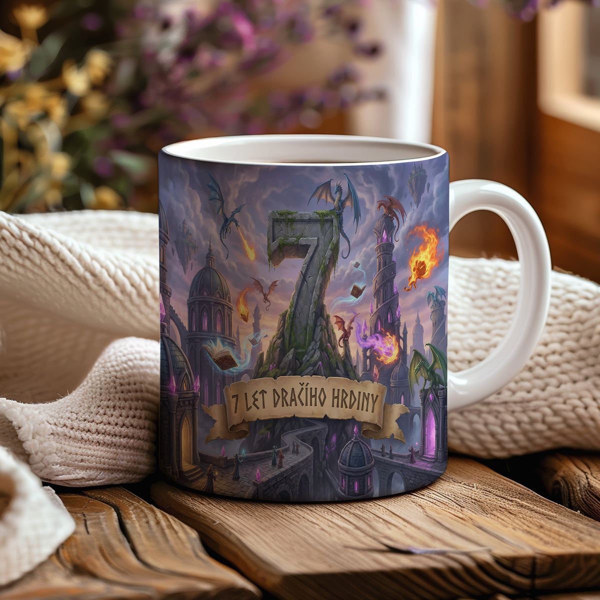 Narozeninový hrnek 7 let – 7 LET DRAČÍHO HRDINY
