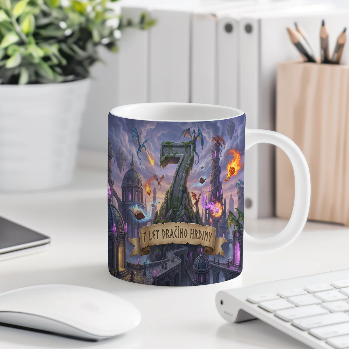 Narozeninový hrnek 7 let – 7 LET DRAČÍHO HRDINY