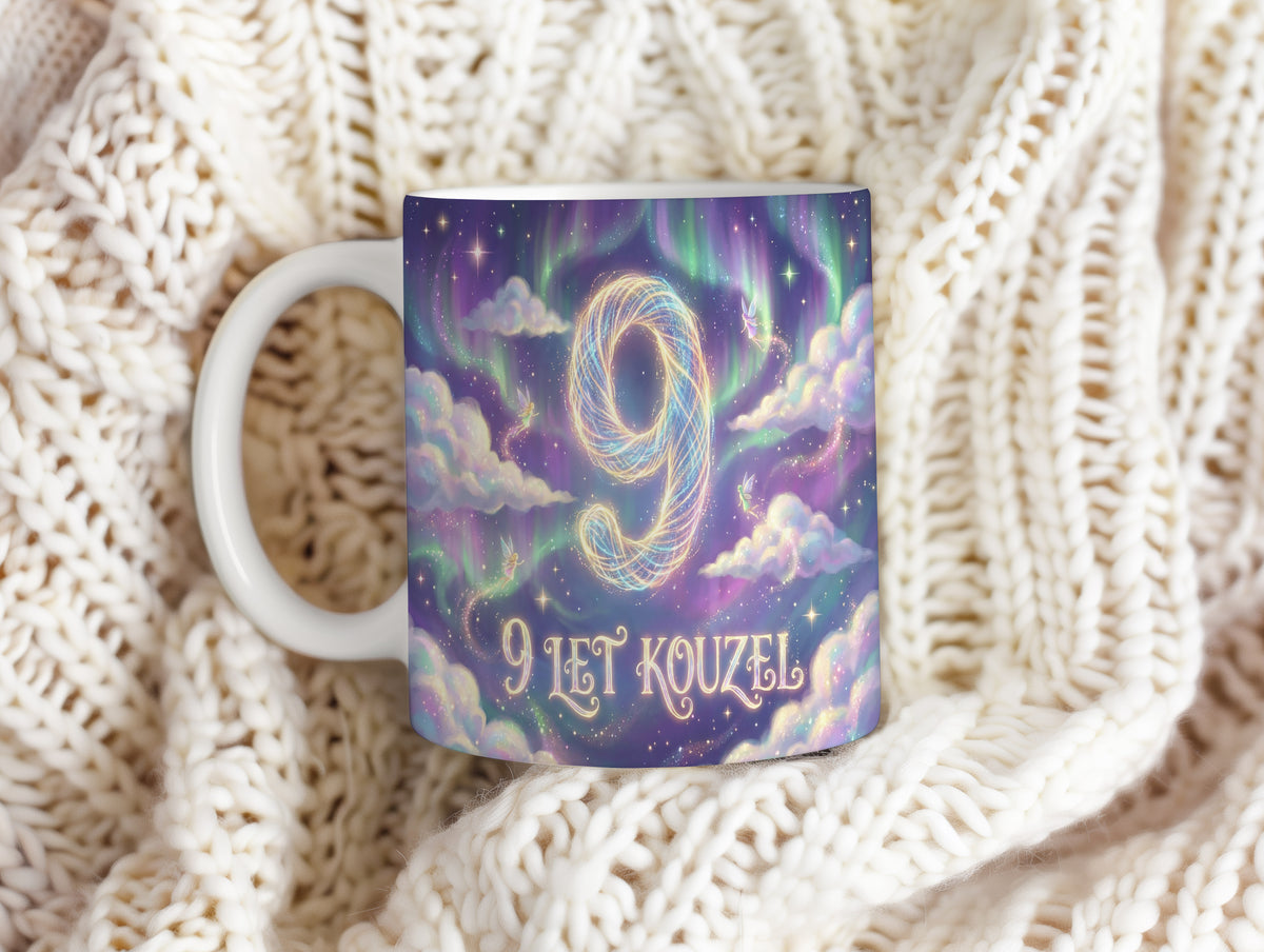 Narozeninový hrnek 9 let – 9 LET KOUZEL