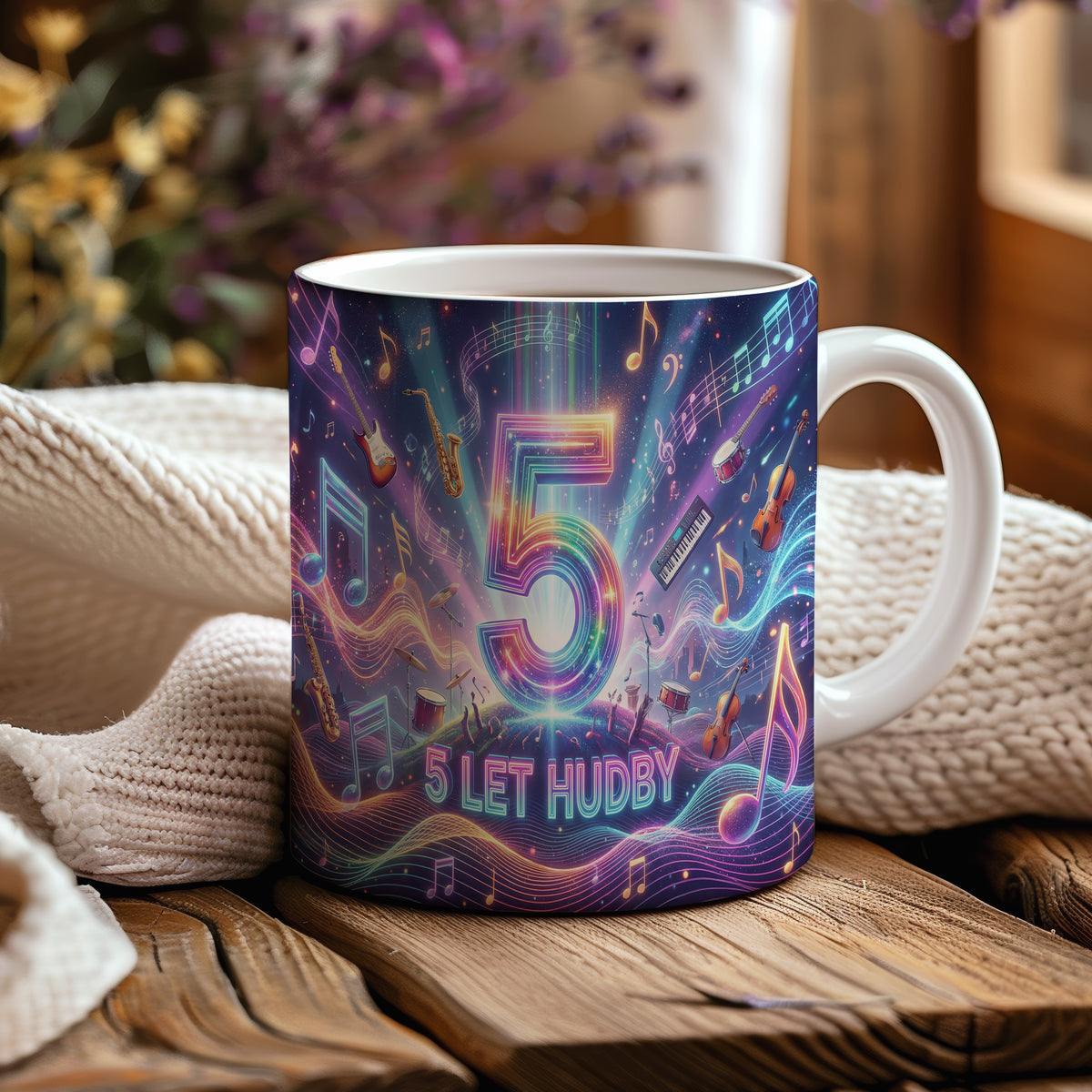 Narozeninový hrnek 5 let – 5 LET HUDBY